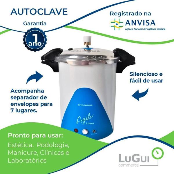 Imagem de Autoclave Vertical Analógica 05 Litros ul 220V- Volaremed