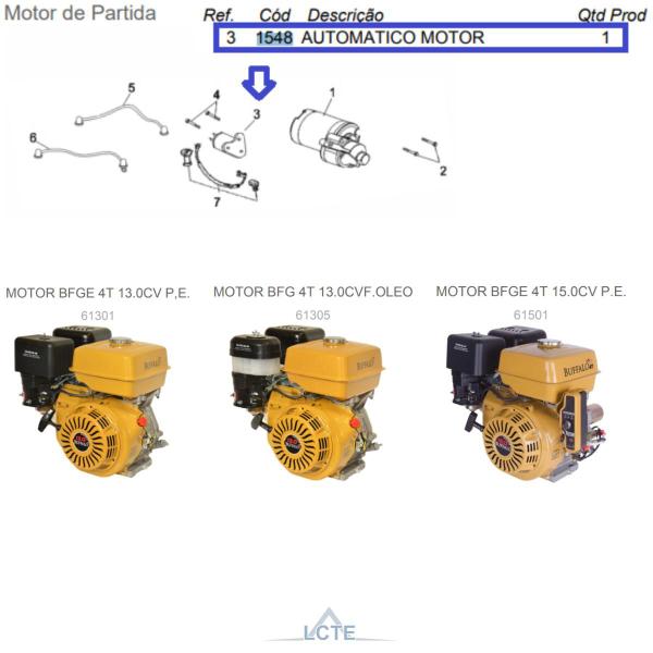 Imagem de Automático para Motor de Partida 13.0/15HP - 1548