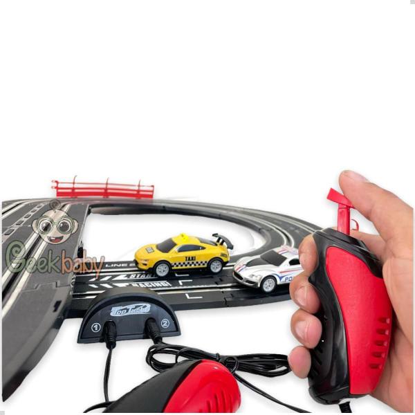 Imagem de Autorama Brinquedo Auto Pista Carrinho Controle Remoto Auto Luzes 2 Pistas Energia Eletrica Bivolt