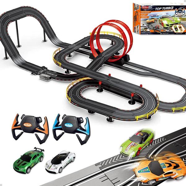 Imagem de Autorama Pista de Corrida Radical de Brinquedo 2 Carrinhos Bivolt ou Pilhas