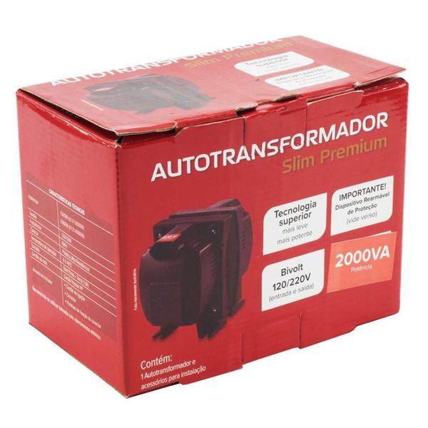 Imagem de Autotransformador Slim Premium Force Line, 2000 VA, Bivolt, Preto - 0131400006