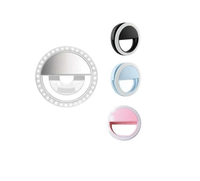Auxiliar Celular Selfie Ring Light Iluminador Led Anel - Império Imagem de Auxiliar Celular Selfie Ring Light Iluminador Led Anel