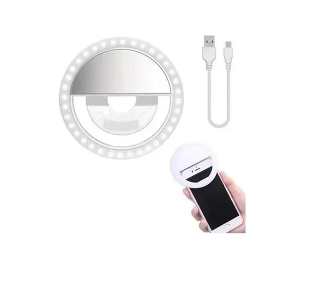 Auxiliar Celular Selfie Ring Light Iluminador Led Anel - Império Imagem de Auxiliar Celular Selfie Ring Light Iluminador Led Anel