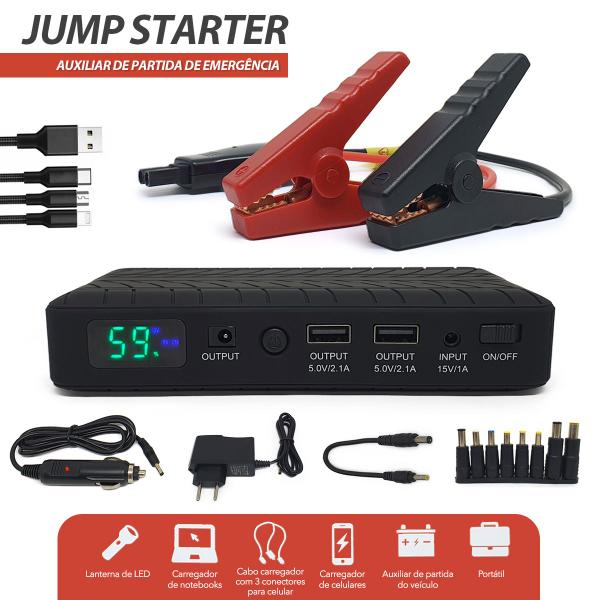 Imagem de Auxiliar de Partida Agile 2012 2013 2014 2015 2016 Automotivo Carregador Bateria Jumper Starter