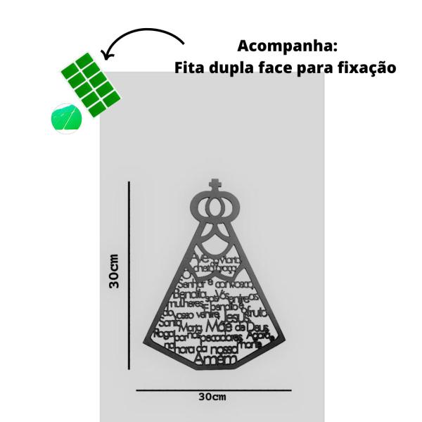 Imagem de Ave Maria Em Mdf Branco