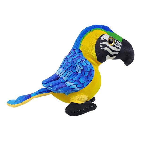 Imagem de Ave Passaro De Pelúcia Arara Desenhada 18cms - Azul Escuro