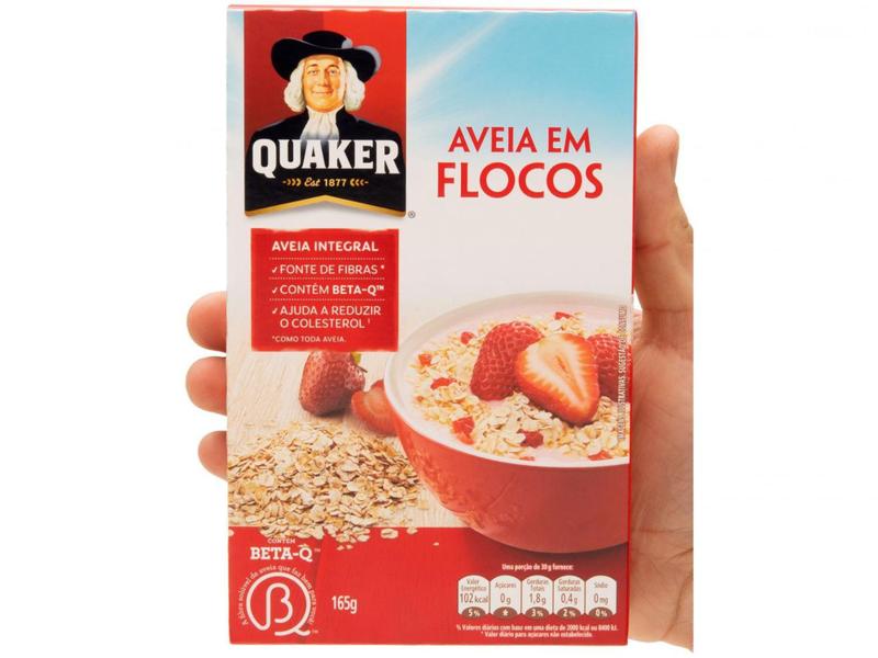 Aveia em Flocos Quaker - 165g Imagem de Aveia em Flocos Quaker - 165g