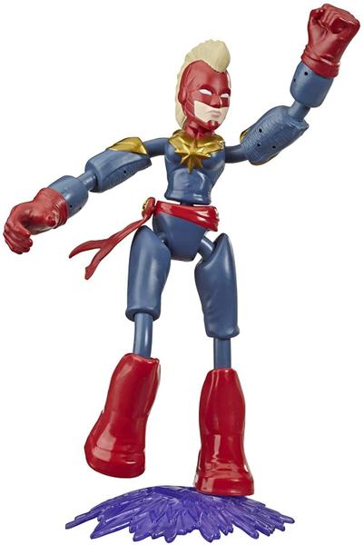 Imagem de Avengers Marvel Bend e Flex Action Figure Toy, 6-Inch Flexible Captain Marvel Figure, inclui acessório de explosão, para crianças de 4 anos ou mais