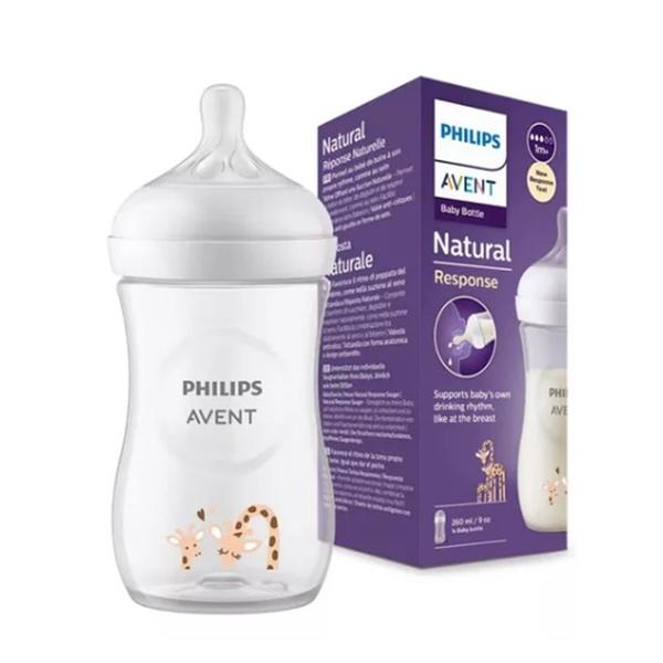 Imagem de Avent Mamadeira Petala 3.0 Girafinha 260ML 1M+ Transparente