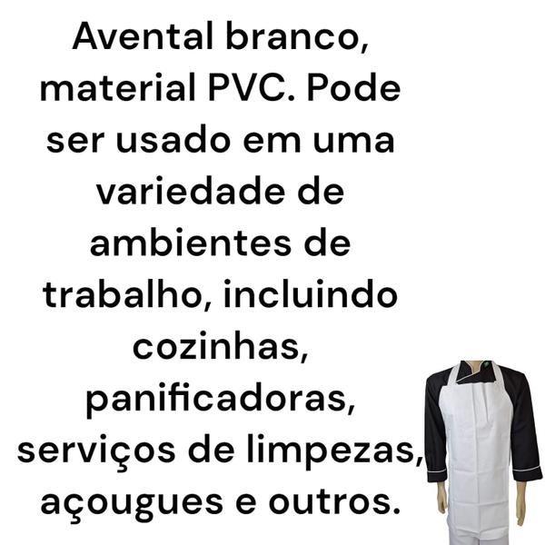 Imagem de AVENTAL BRANCO 60x75CM PVC AVENTAL AÇOUGUE AVENTAL PADARIA