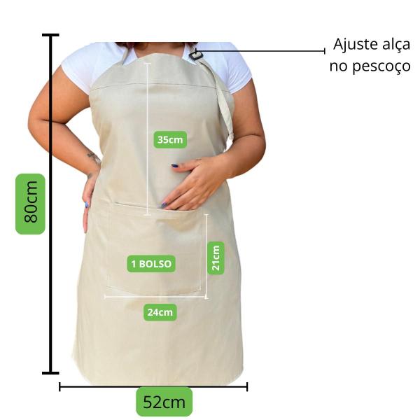 Avental Brim Bolso Ajustador De Altura Uniforme Food - NFA Imagem de Avental Brim Bolso Ajustador De Altura Uniforme Food