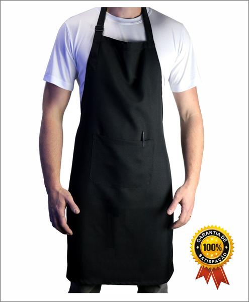 Imagem de Avental Com Bolso Oxford Branco Cozinha Hamburgueria Chef