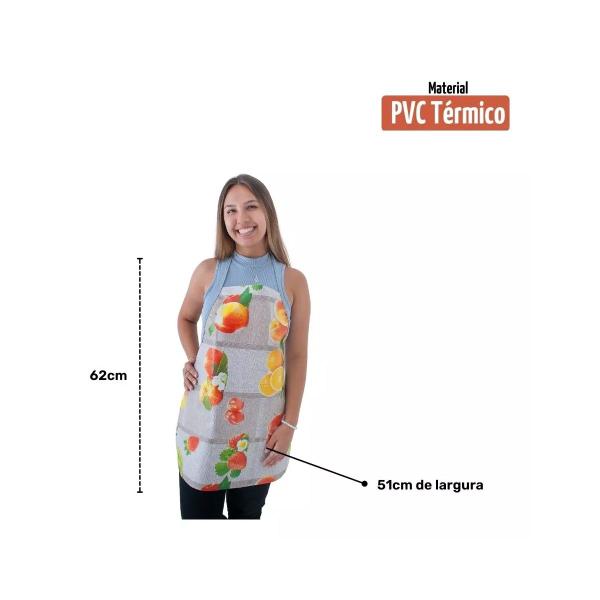 Avental Cozinha Impermeável Estampado Não Molha Limpa Fácil - Outfiter Enxovais e Decoração Imagem de Avental Cozinha Impermeável Estampado Não Molha Limpa Fácil