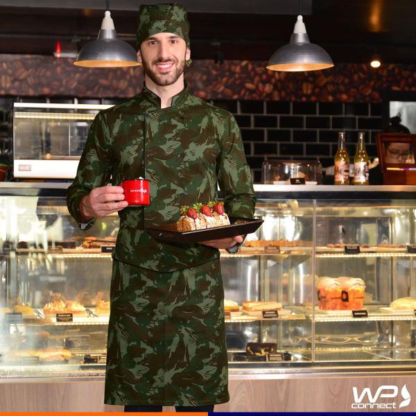 Imagem de Avental de Cintura Camuflado Chef de Cozinha 100% Algodão