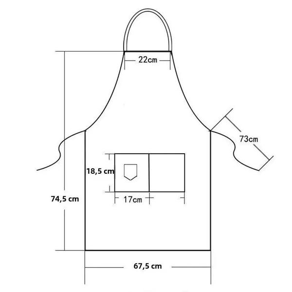 Imagem de Avental de Cozinha Unissex para Chef - Ideal para Grill, Restaurante, Bar e Salão de Beleza