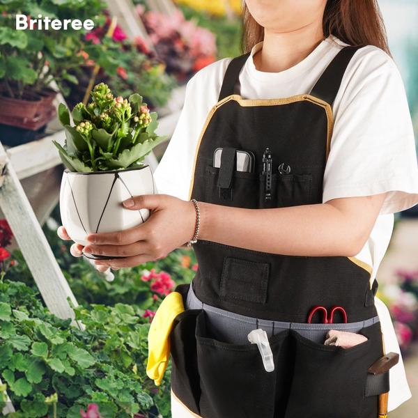 Avental de ferramentas de trabalho BRITEREE, comprimento do torso, com 21 bolsos para ferramentas Imagem de Avental de ferramentas de trabalho BRITEREE, comprimento do torso, com 21 bolsos para ferramentas
