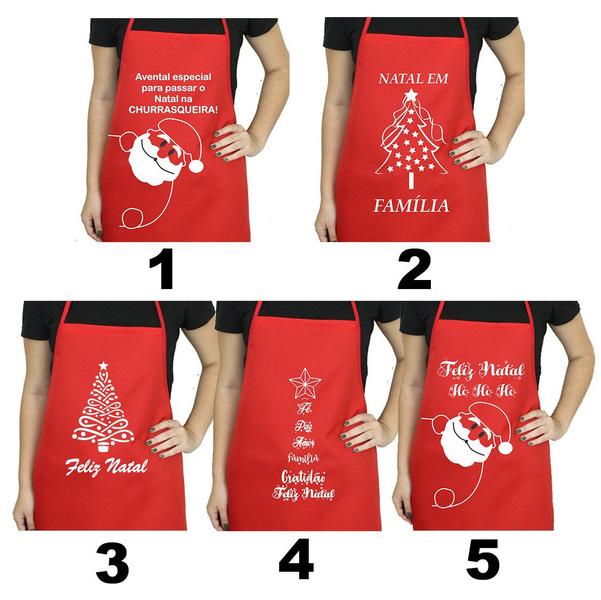Avental de Natal Presente Feliz Natal - D Lima produtos Imagem de Avental de Natal Presente Feliz Natal