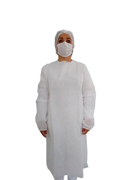Avental Descartável Tnt C/ Manga Longa 50gr - Kit 100 Unid - R3A MEDICAL Imagem de Avental Descartável Tnt C/ Manga Longa 50gr - Kit 100 Unid
