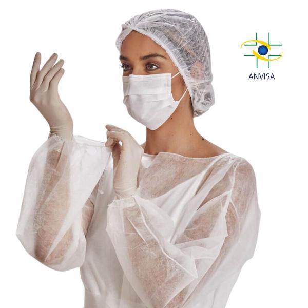 Avental Descartável Tnt Manga Longa Gramatura 30G C/10Und - Sengen Imagem de Avental Descartável Tnt Manga Longa Gramatura 30G C/10Und
