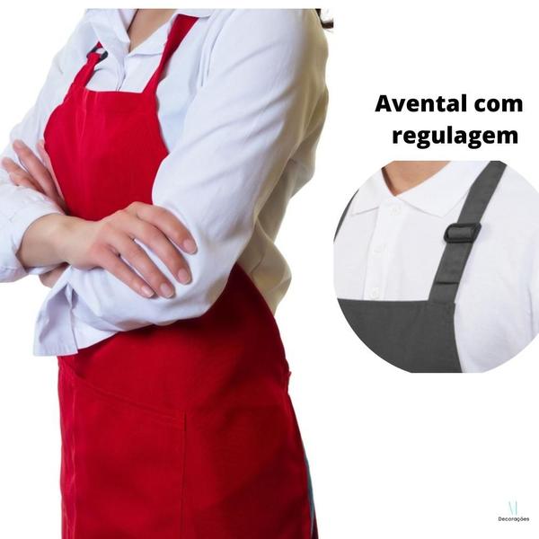 Imagem de Avental em tecido 100% poliéster c/ 1 bolso várias cores