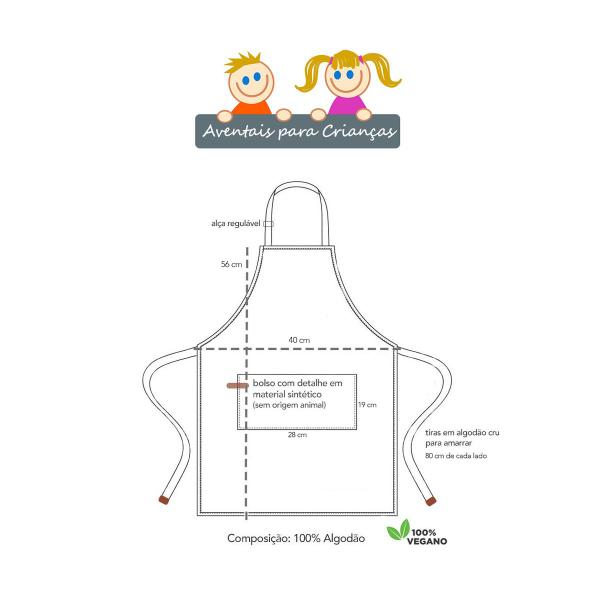 Imagem de Avental Infantil Vermelho Mini Pegador Cozinha Crianças Kids