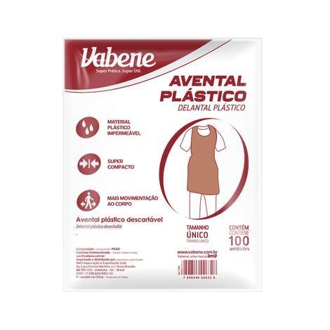 Imagem de Avental plastico descartavel 110x70cm 100un vabene