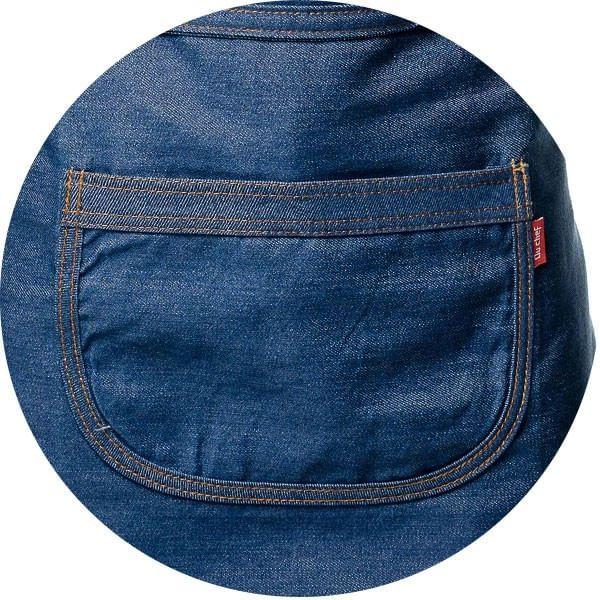 Avental Unisex em Jeans - Azul - Algodão - Feito no Brasil - Utensilios do Chef Imagem de Avental Unisex em Jeans - Azul - Algodão - Feito no Brasil