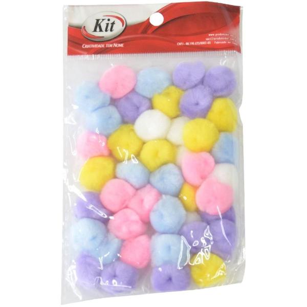 Imagem de Aviamento Pompom Multicolor  20MM com 45 Unidades