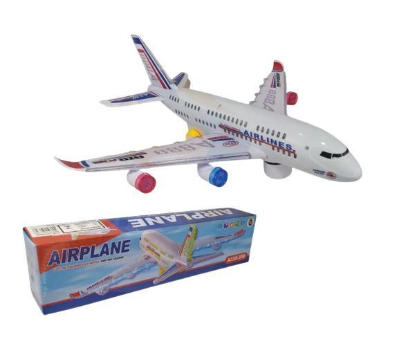 Imagem de Avião Airlines A330 Brinquedo Decorativo 39 cm com Luz e Som
