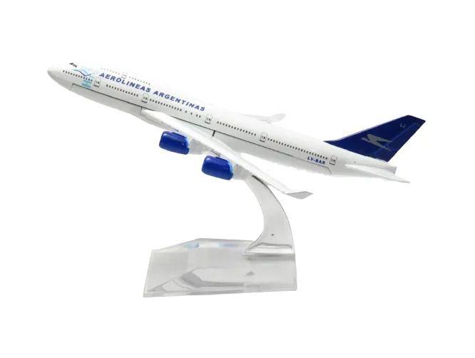 Imagem de Avião Comercial Airbus Boeing - Miniatura de Metal - 15cm