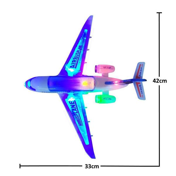 Imagem de Avião De Brinquedo C/ Sons E Luzes Airbus Plástico