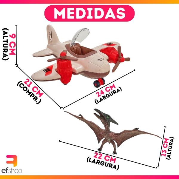 Imagem de Avião De Brinquedo Dino Flying Com Dinossauro Rede De Caça Presente Menino