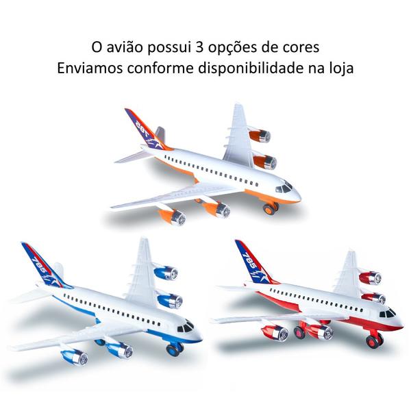 Imagem de Avião de Brinquedo Grande 36cm na Caixa Airbus Infantil