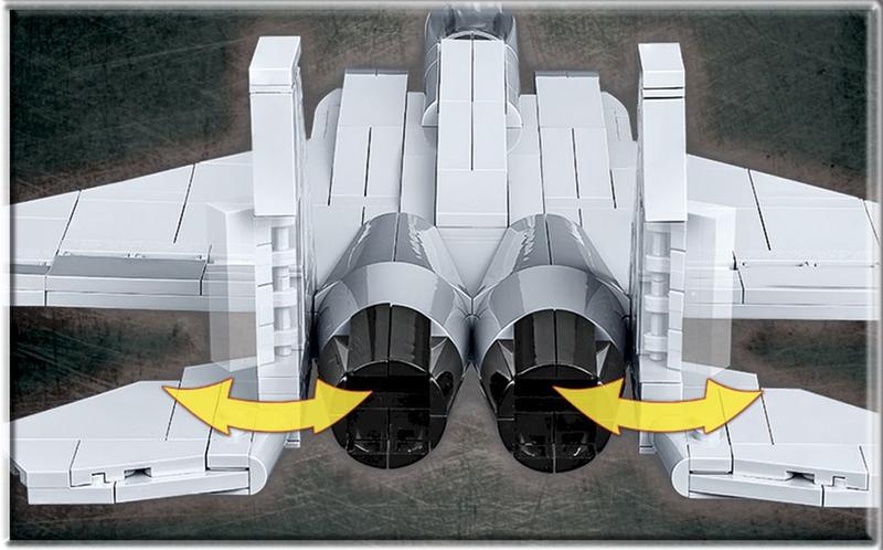 Imagem de Avião de Caça Americano F-15 Eagle - Blocos de Montar 640 Peças - Armed Forces - COBI