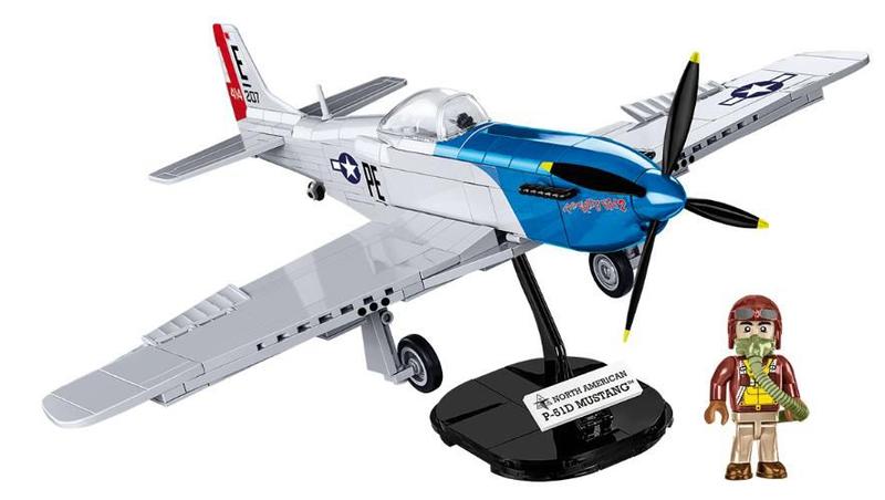 Imagem de Avião de Caça Americano P-51D Mustang - Blocos de Montar 304 Peças - World War II - COBI