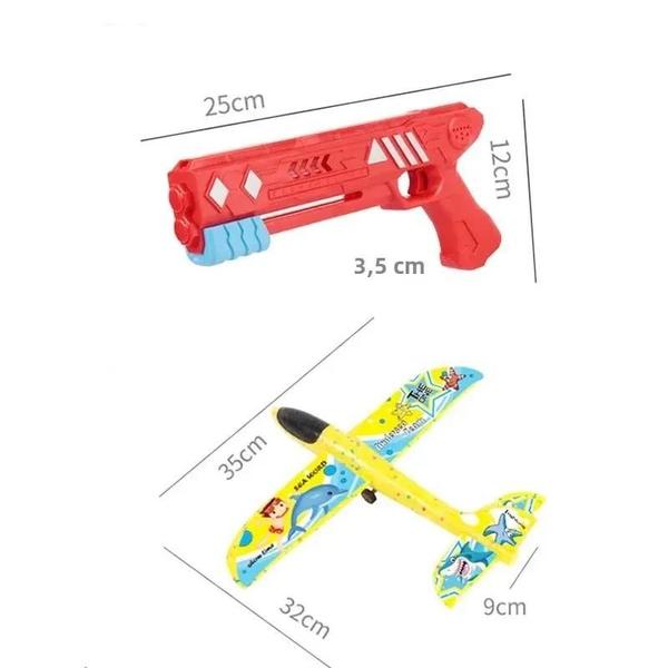 Imagem de Avião de Espuma para Crianças - Brinquedo de Ejeção com Ação de Um Clique