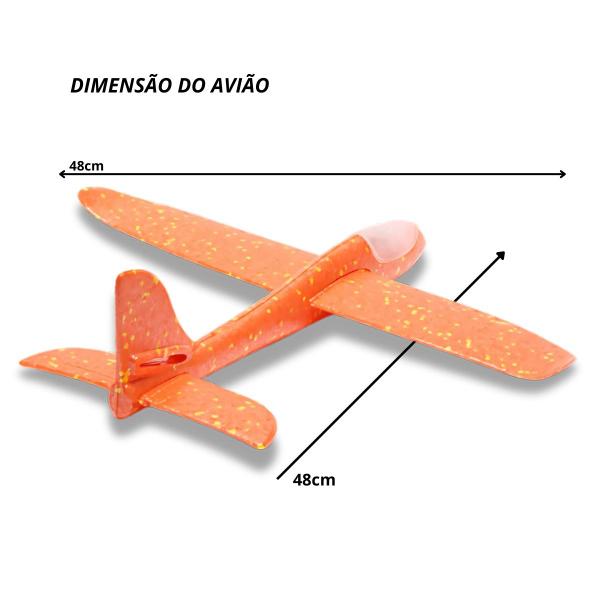 Imagem de Avião De Isopor Planador Manual Voa Com Luz