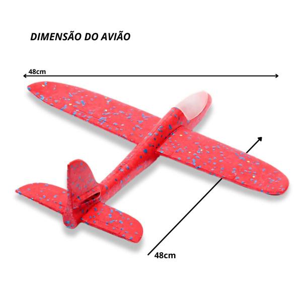 Imagem de Avião De Isopor Planador Manual Voa Com Luz