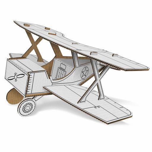 Avião De Papelão Para Montar E Colorir - Mobri Imagem de Avião De Papelão Para Montar E Colorir