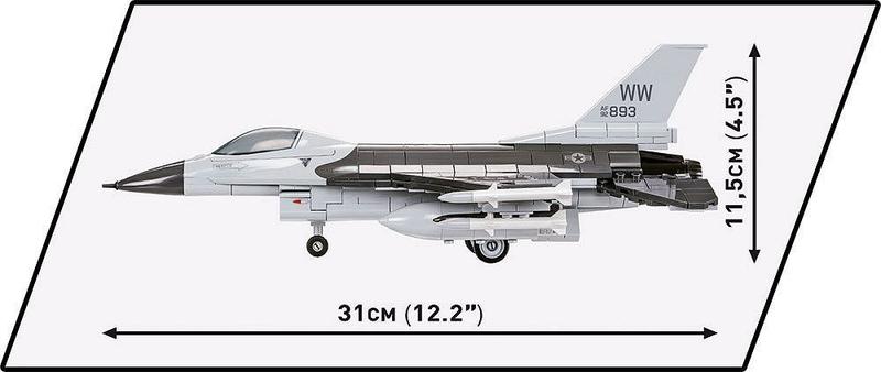 Imagem de Aviao militar americano f-16c fighting falcon blocos para montar com 415 pcs