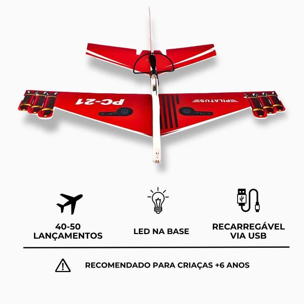 Imagem de Avião Planador com Motor a Bateria Recarregável