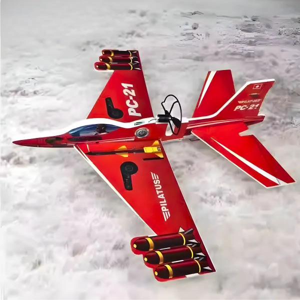 Imagem de Avião Planador com Motor a Bateria Recarregável Vermelho