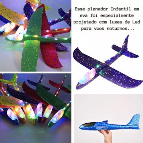 Imagem de Avião Planador de Isopor Flexível com Led Diverção Garantida