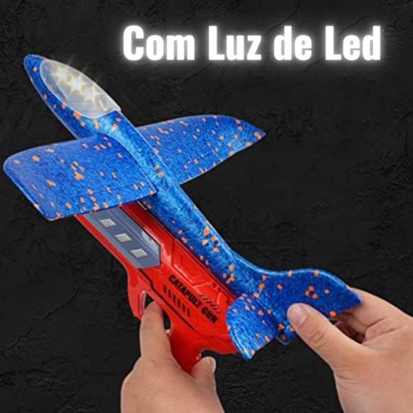 Imagem de Avião Planador Voa de Verdade com Lançador Brinquedo Catapulta Envio Imediato