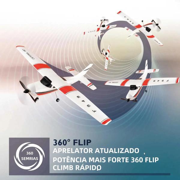 Imagem de Avião RC Wltoys F949 - Drone Cessna 182 com Giroscópio 3D 6G - 2.4G 3CH