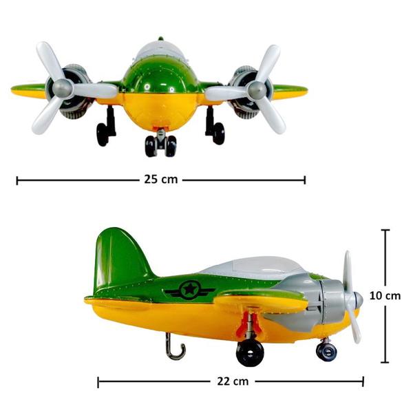 Imagem de Aviãozinho Militar Exército de Brinquedo Avião Articulado 1 Unidade