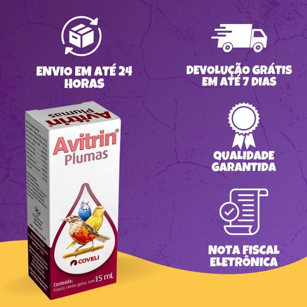 Imagem de Avitrin Plumas Coveli Suplemento para Pássaros - 15ml