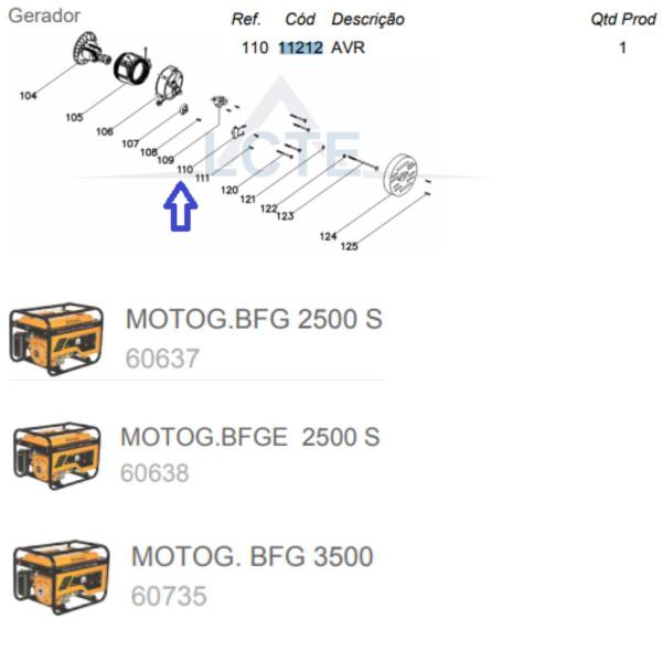 Imagem de Avr Regulador De Tensão Motogerador á Gasolina 3500 Buffalo