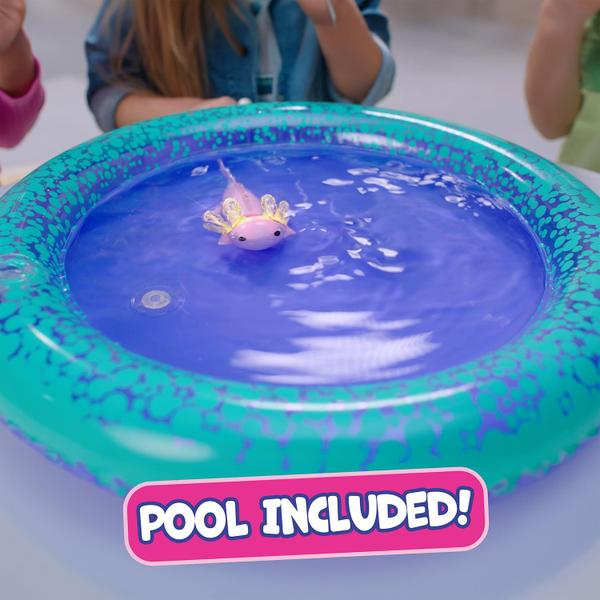 Imagem de Axolotl Fingerlings Alix interativo para bebês com piscina inflável