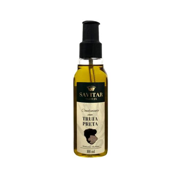 Azeite De Oliva Com Trufa Preta Savitar em spray 100ml. Imagem de Azeite De Oliva Com Trufa Preta Savitar em spray 100ml.